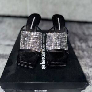 Alexander Wang Black Heels with Silver Embellishments